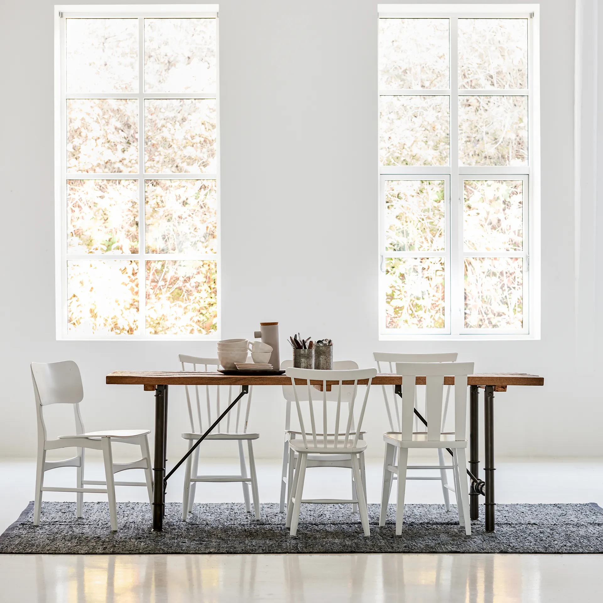 Dywan Leather 200x300 cm, dark grey (ciemnoszary) Rug Solid