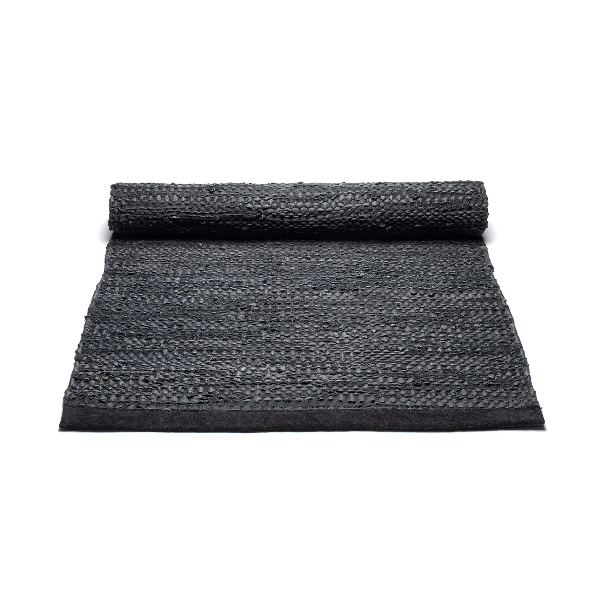 Dywan Leather 60x90 cm, black (czarny) Rug Solid