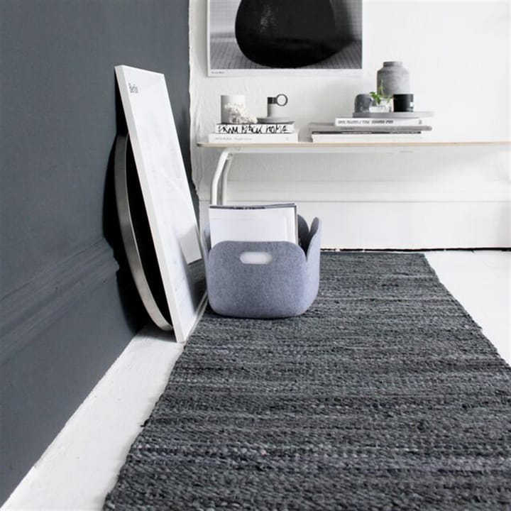 Dywan Leather 60x90 cm, black (czarny) Rug Solid