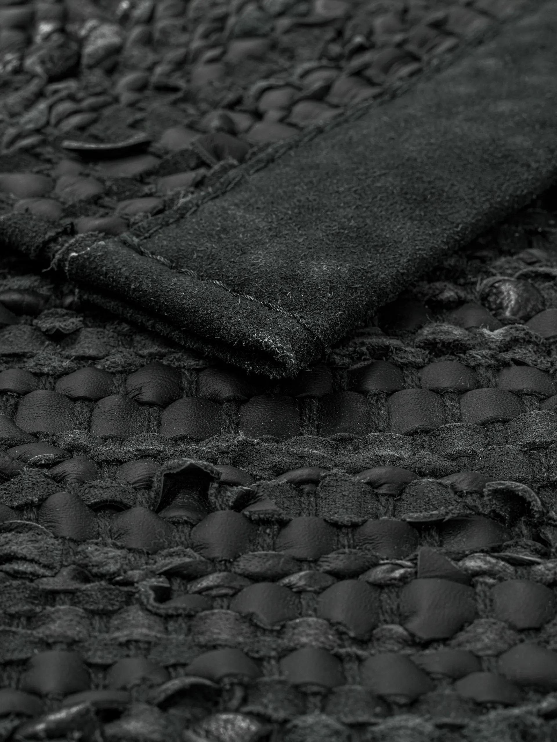 Dywan Leather 65x135 cm, dark grey (ciemnoszary) Rug Solid