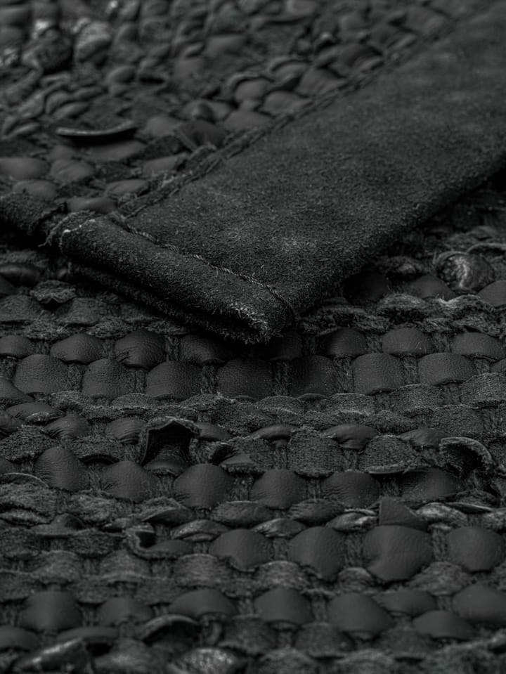 Dywan Leather 65x135 cm - dark grey (ciemnoszary) - Rug Solid