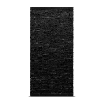 Dywan Leather 75x200 cm - black (czarny) - Rug Solid