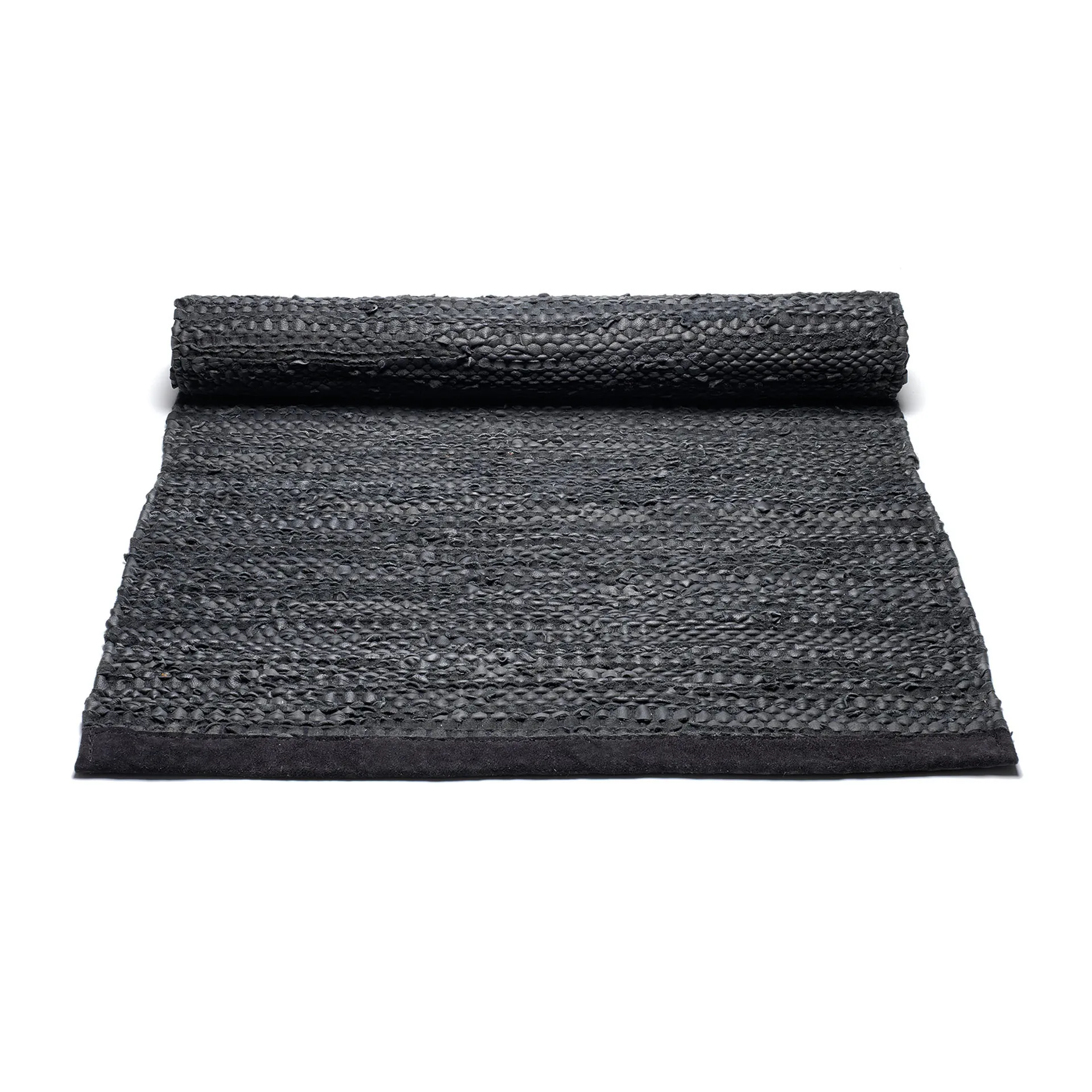 Dywan Leather 75x200 cm, black (czarny) Rug Solid