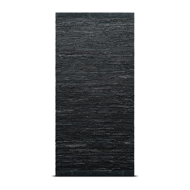 Dywan Leather 75x200 cm - dark grey (ciemnoszary) - Rug Solid