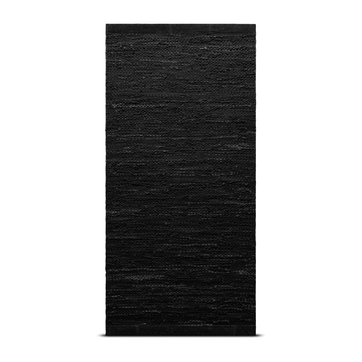Dywan Leather 75x300 cm - black (czarny) - Rug Solid