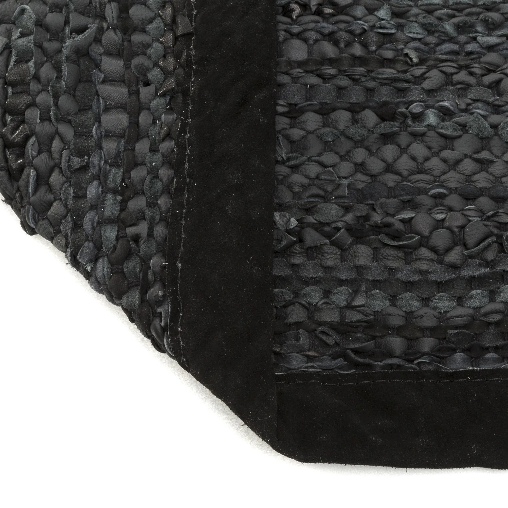 Dywan Leather 75x300 cm, black (czarny) Rug Solid