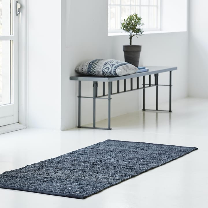 Dywan Leather 75x300 cm, dark grey (ciemnoszary) Rug Solid