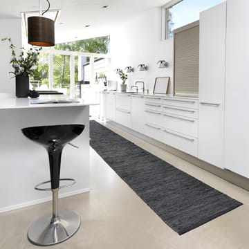 Dywan Leather 75x300 cm - dark grey (ciemnoszary) - Rug Solid