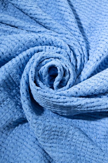Stockholm bawełniany pled 130x180 cm - Millenium blue - Rug Solid