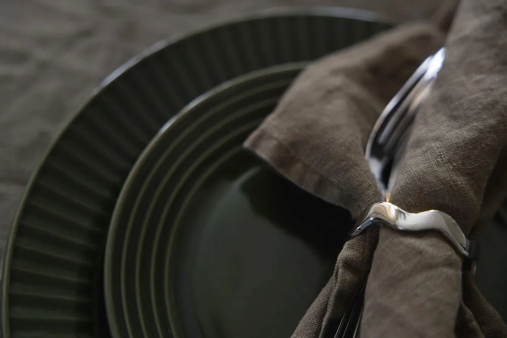 Anna obrączka na serwetkę 4-pak, Srebrny Sagaform