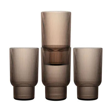 Billi szklanki do napojów 430 ml, 4‑pak - Brązowe - Sagaform