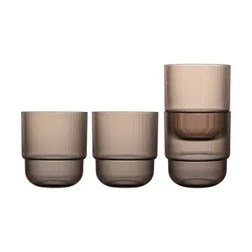 Billi szklanki do wody 400 ml, 4‑pak - Brązowe - Sagaform