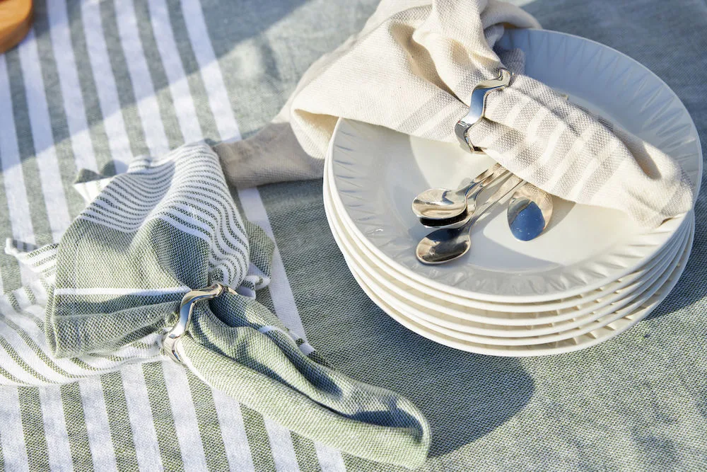 Ella Hamam ręcznik kąpielowy 145x250 cm, Zielony Sagaform