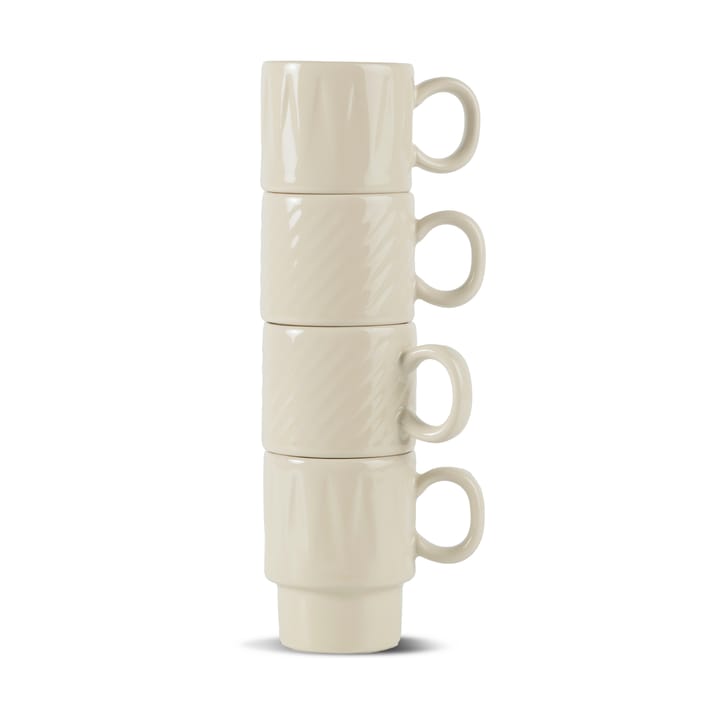Filiżanka do espresso Coffee & More, 4-pak - Beżowa - Sagaform