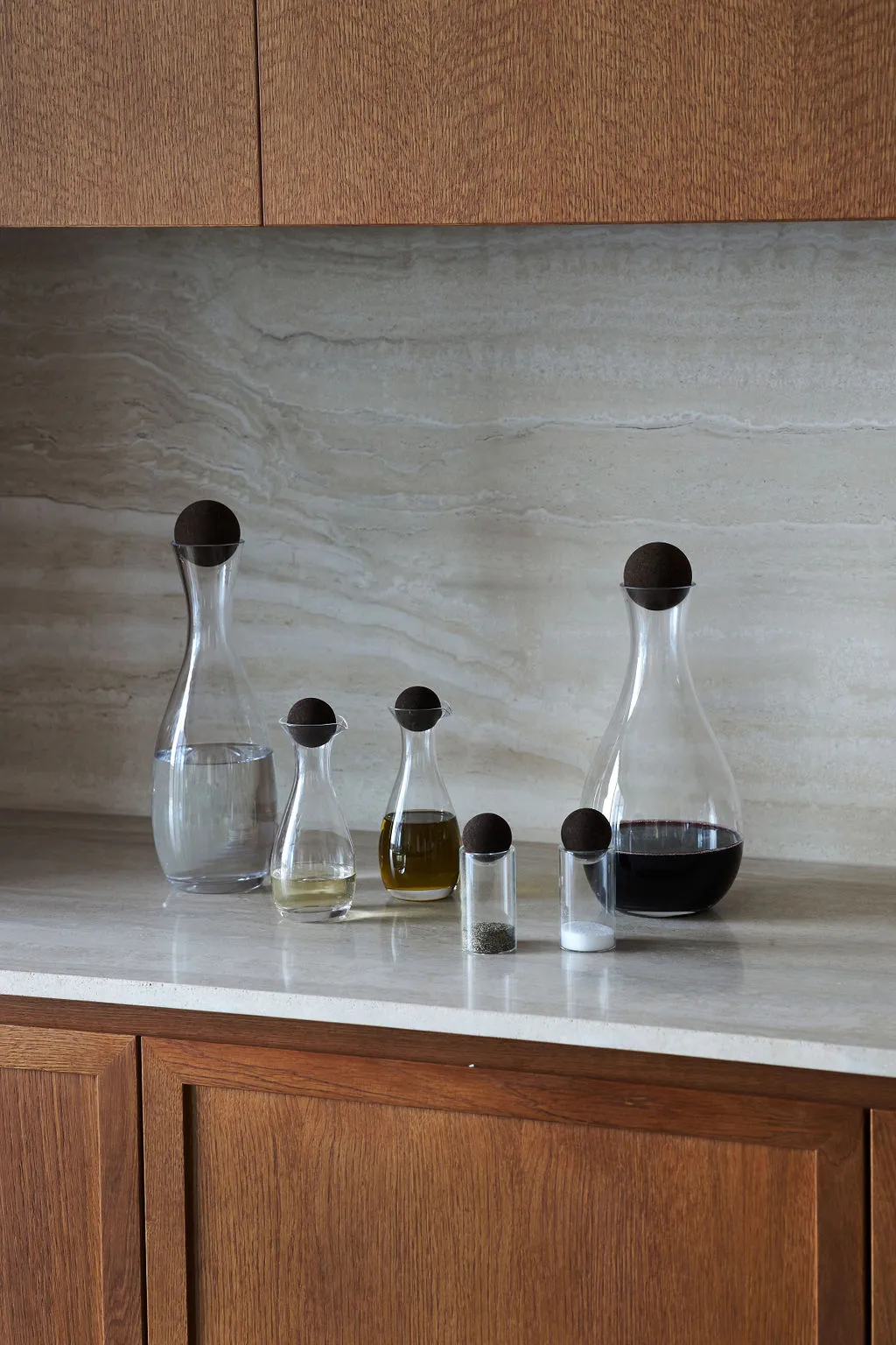 Karafka Nature z korkową kulką 1,5 l, Jasny-ciemnobrązowy Sagaform