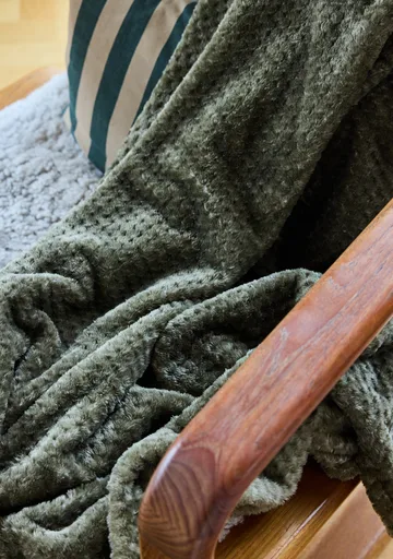 Koc polarowy Anni 130x170 cm - Zielony - Sagaform