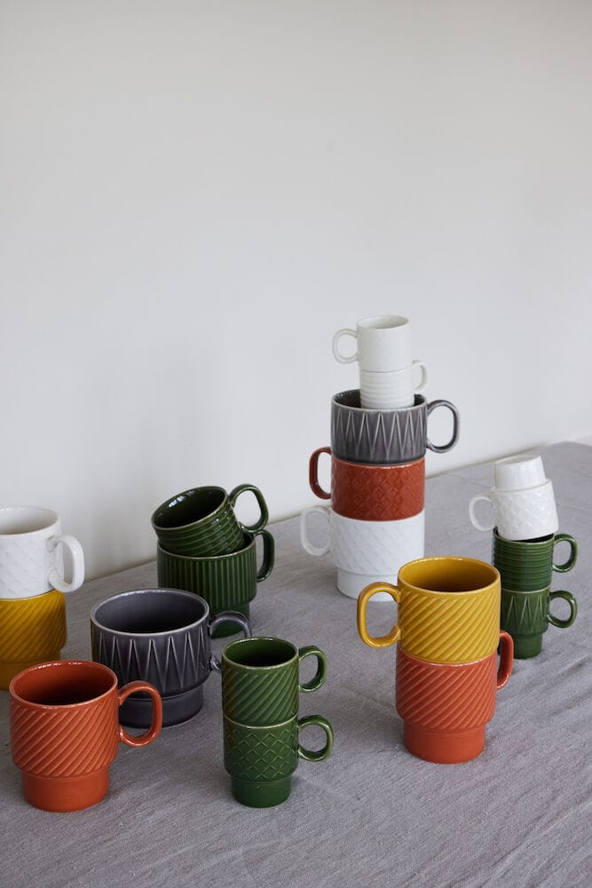 Kubek Coffee & More, zestaw 2 szt, Szary Sagaform