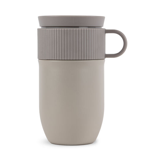 Sagaform Kubek termiczny do auta Ted 28 cm Beżowy | Skandynawski Design | Kubki termiczne i termosy | Beżowy