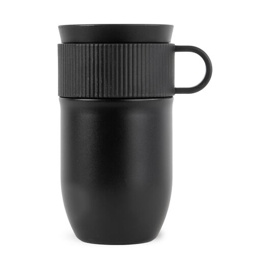 Sagaform Kubek termiczny do auta Ted 28 cm Czarny | Skandynawski Design | Kubki termiczne i termosy | Czarny