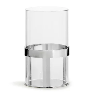 Lampion na świecę Hold mały - Srebrny - Sagaform