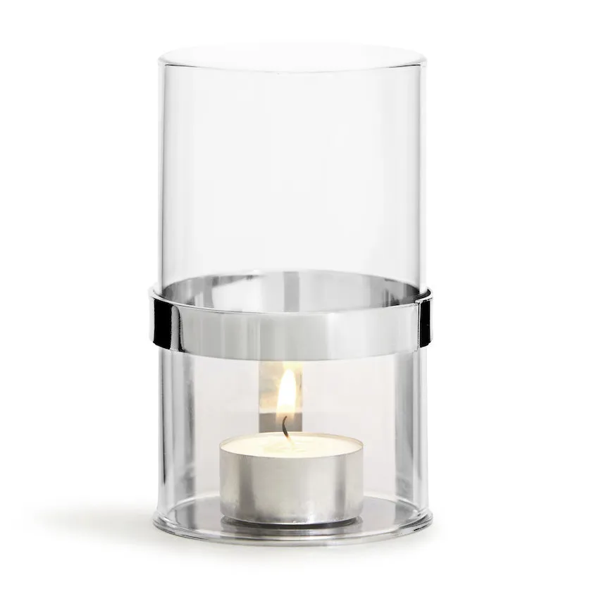 Lampion na świecę Hold mały, Srebrny Sagaform