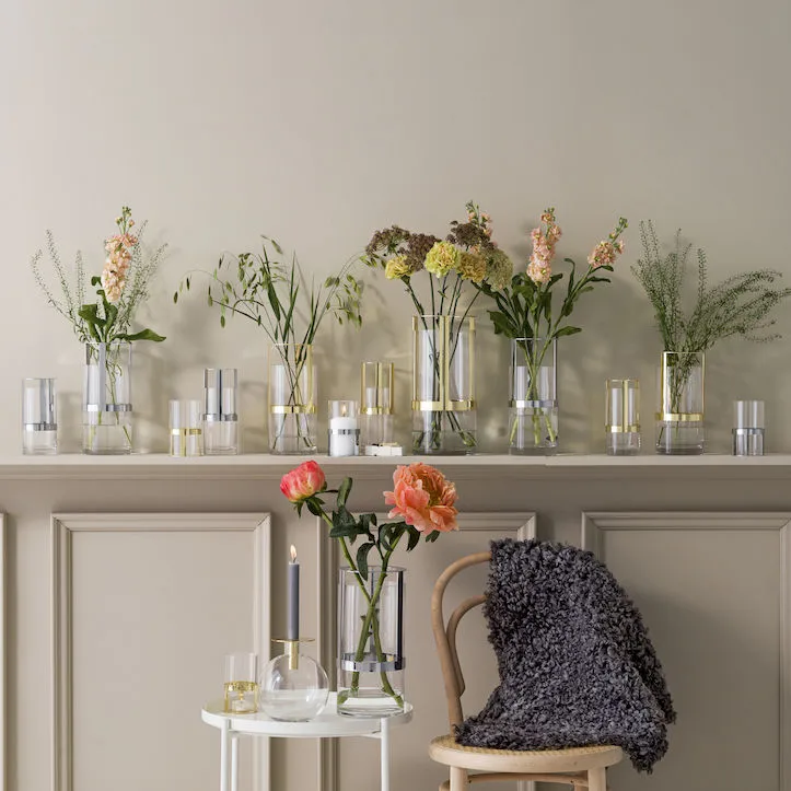 Lampion na świecę Hold mały, Srebrny Sagaform