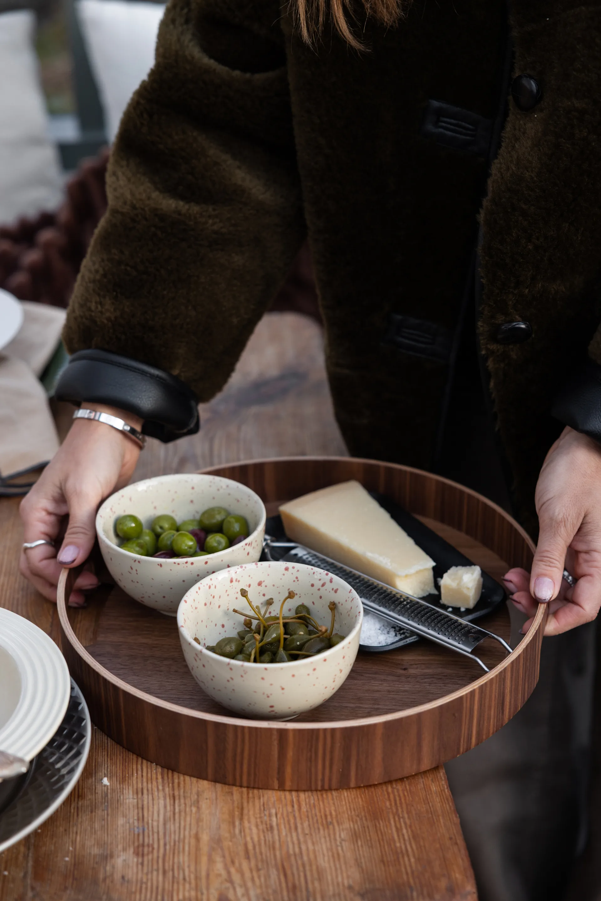 Miska Ditte 2-pak, Beżowo-bordowy Sagaform