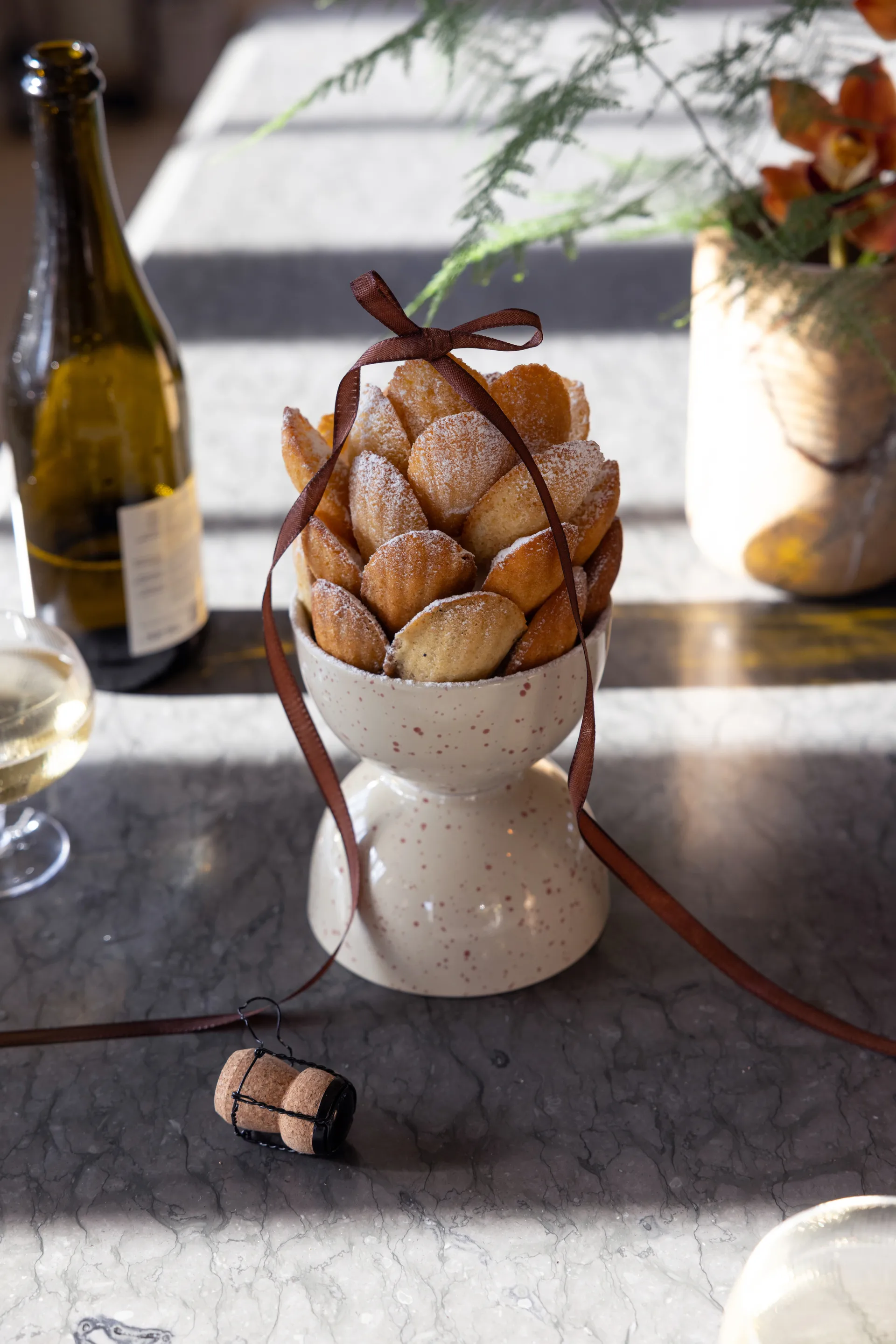 Miska Ditte 2-pak, Beżowo-bordowy Sagaform