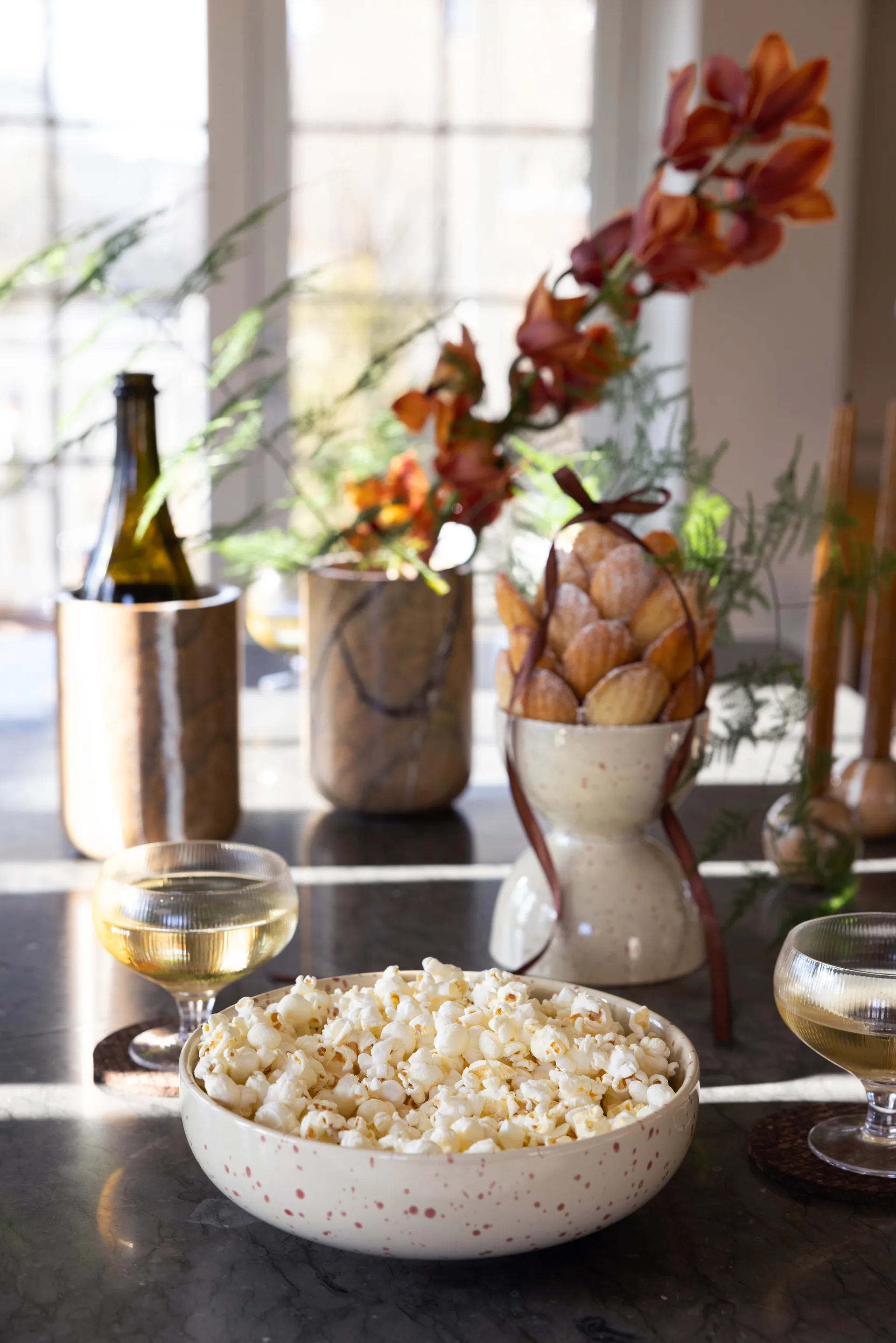 Miska do serwowania Ditte, Beżowy-bordowy Sagaform