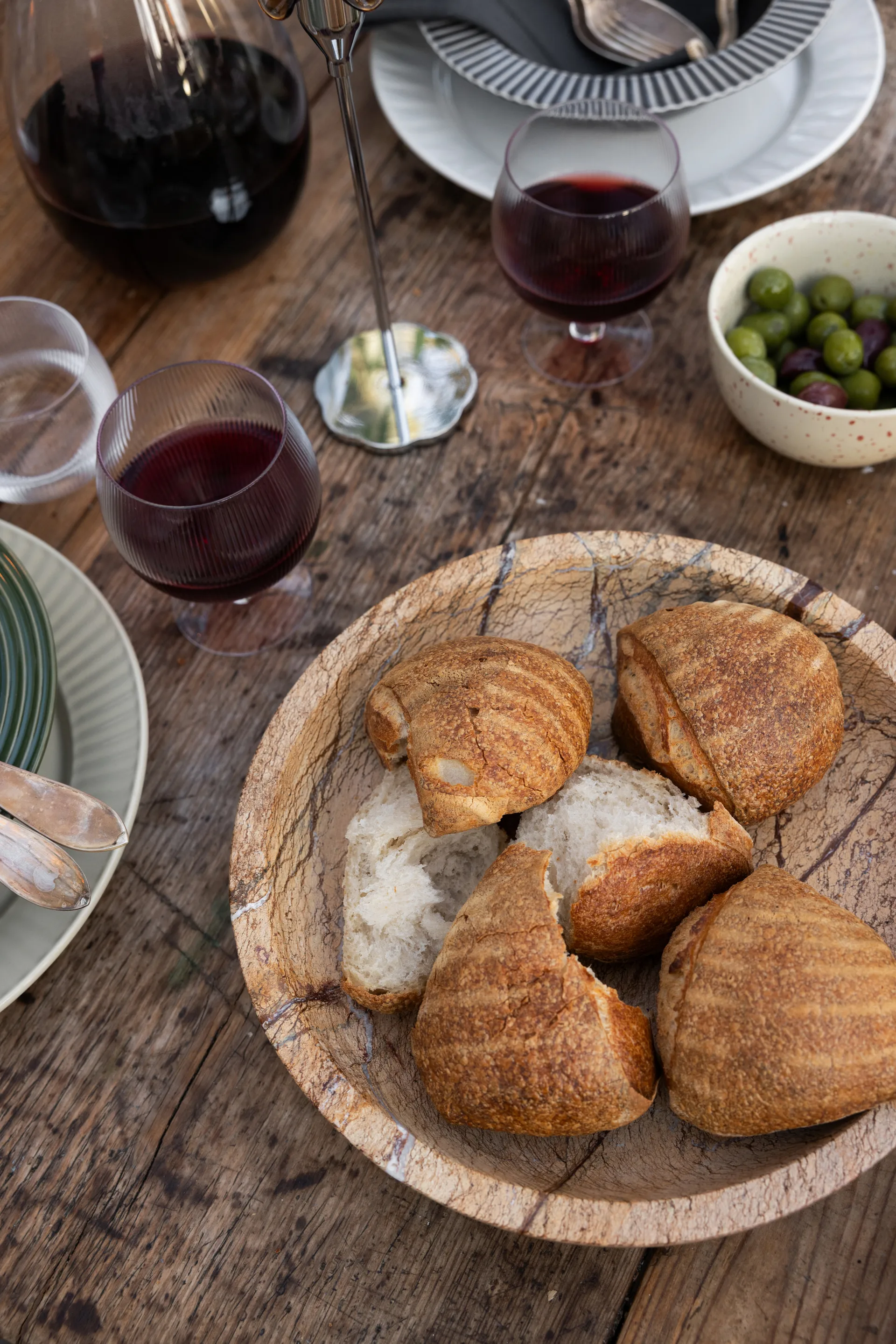 Miska duża Sten Ø28 cm, Brązowy marmur leśny Sagaform