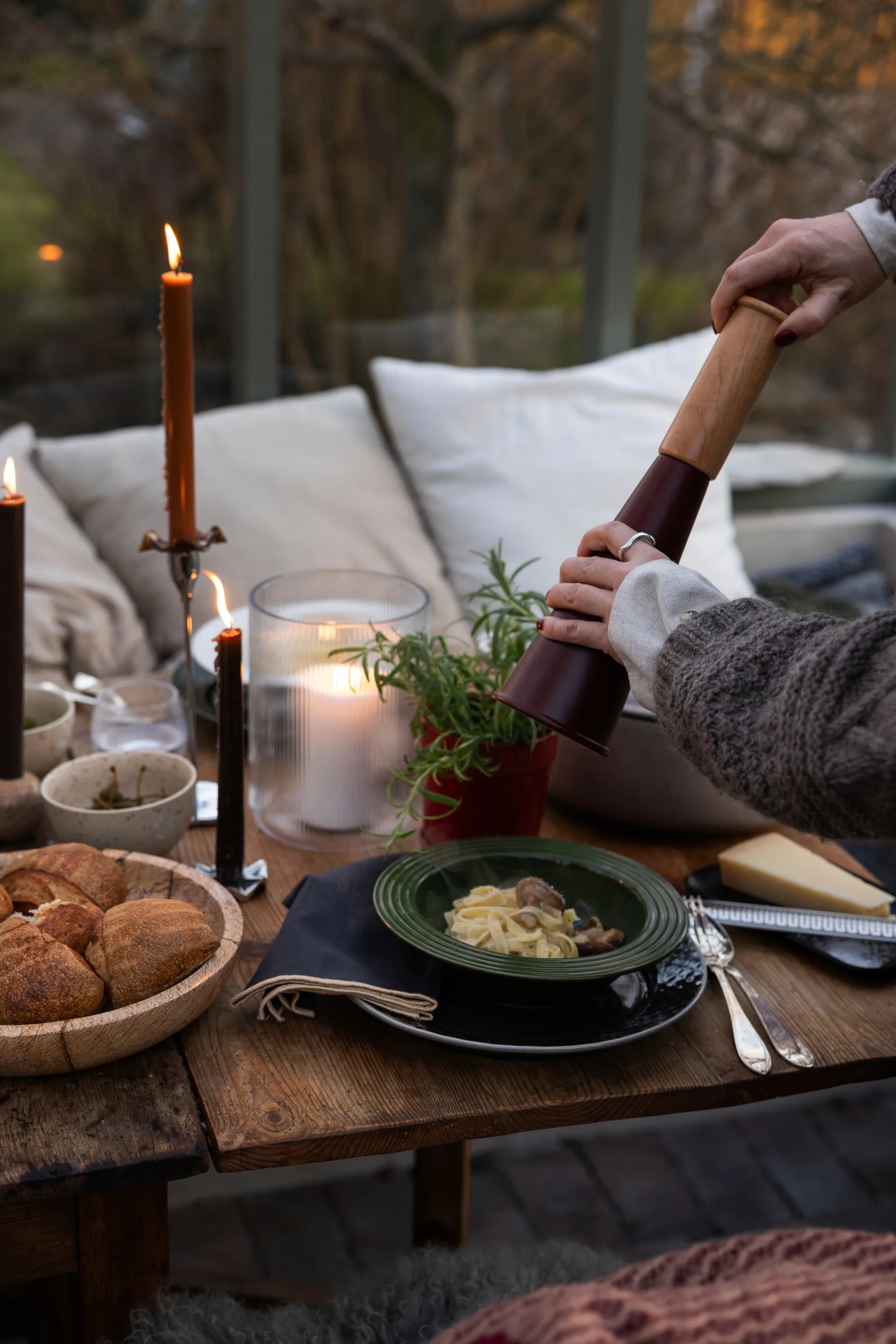 Miska duża Sten Ø28 cm, Brązowy marmur leśny Sagaform