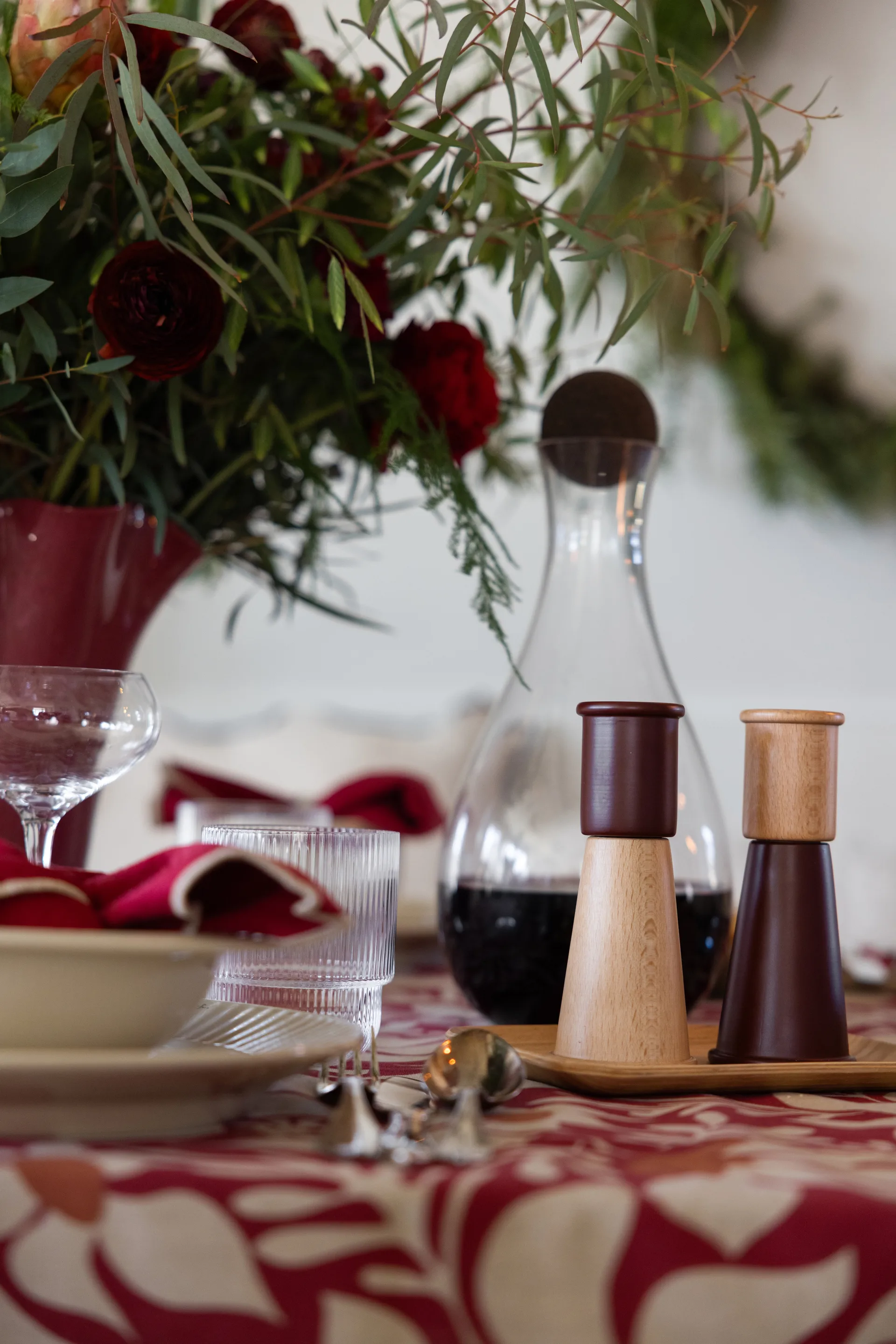 Młynek do soli i pieprzu Gurken mały 2 części, Czerwono-brązowy Sagaform