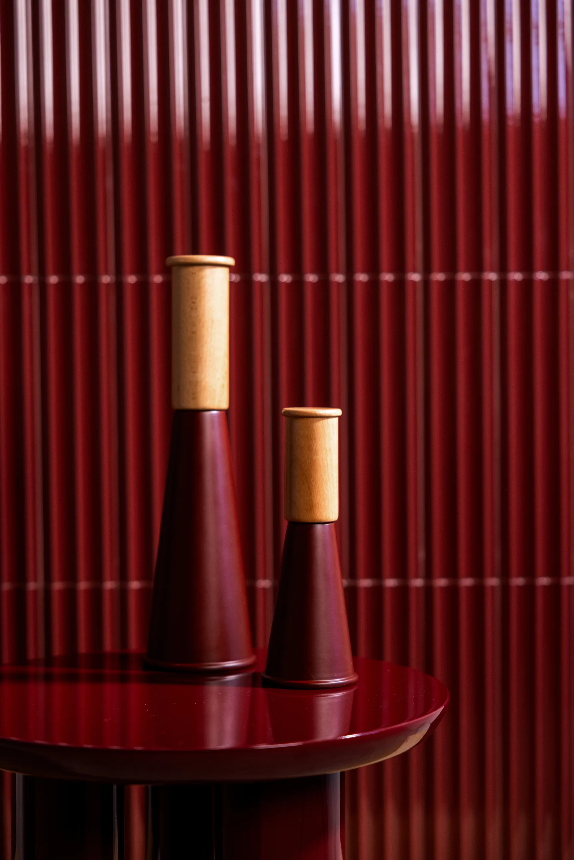 Młynek do soli i pieprzu Gurken średni 20,5 cm, Czerwono-brązowy Sagaform