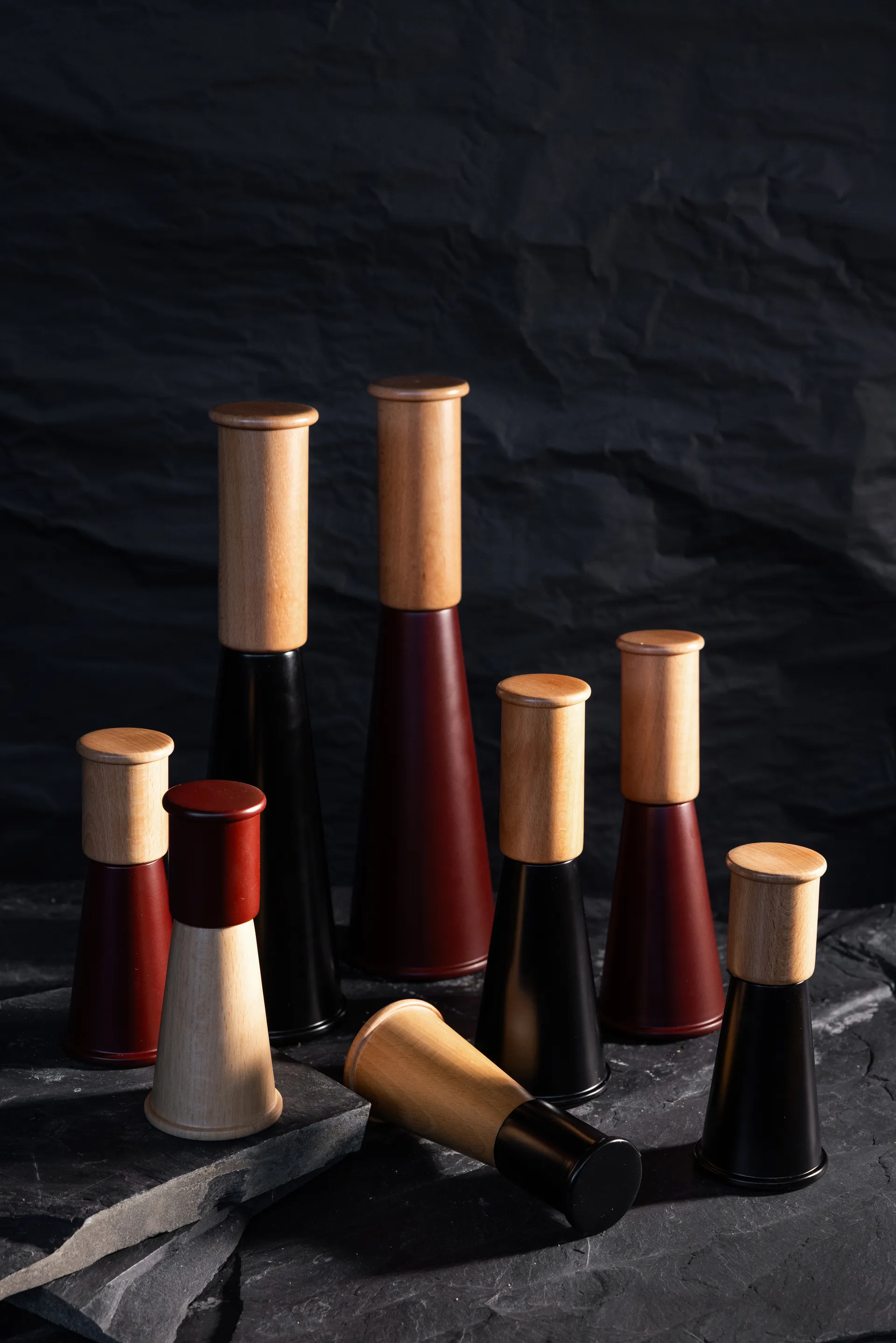 Młynek do soli i pieprzu Gurken średni 20,5 cm, Czerwono-brązowy Sagaform