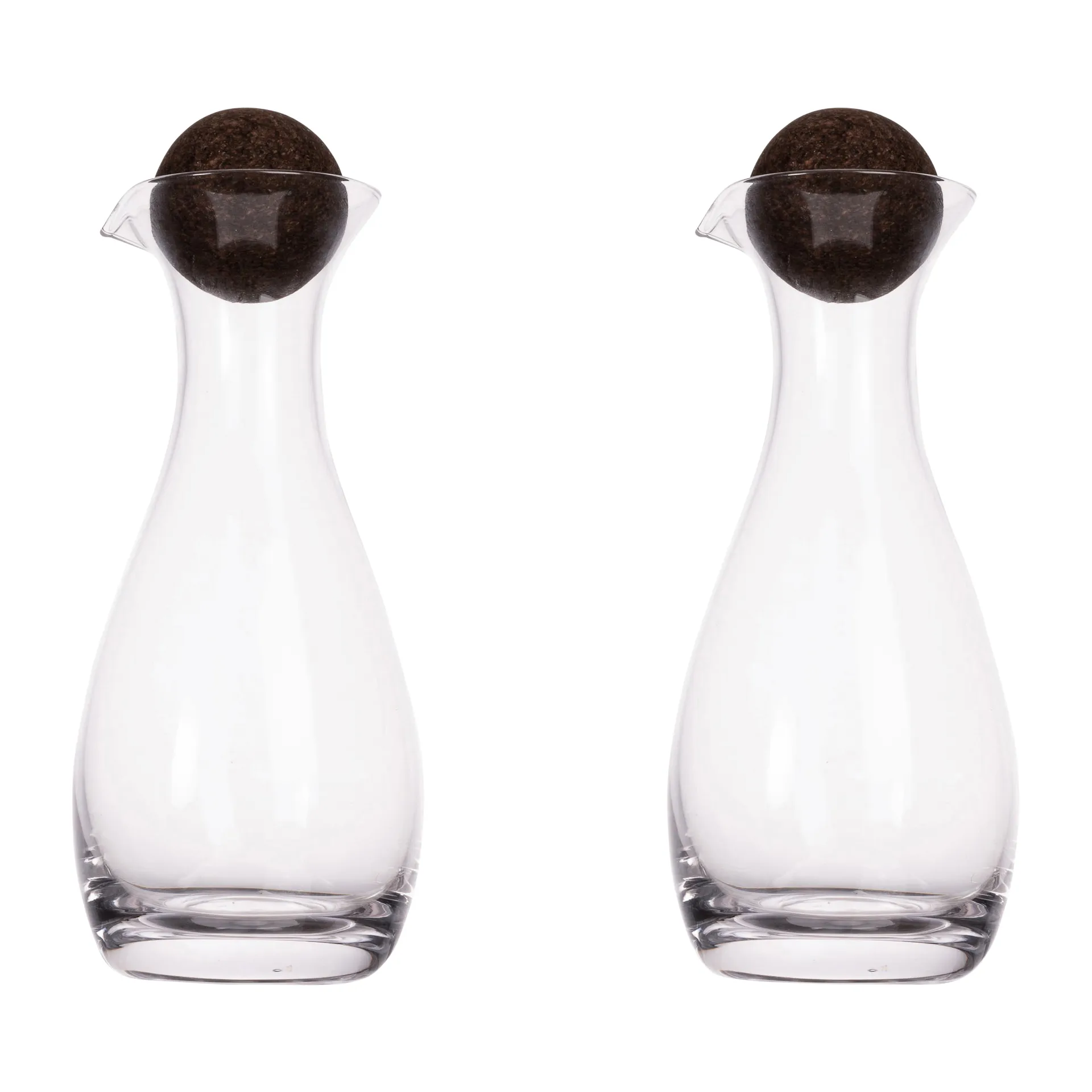 Nature butelka na olej/ocet z kulką korkową, 2‑pak, 350 ml, Jasny-ciemnobrązowy Sagaform