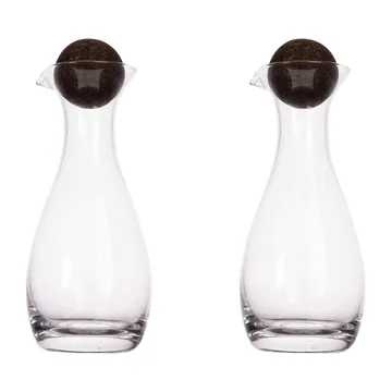 Nature butelka na olej/ocet z kulką korkową, 2‑pak, 350 ml - Jasny-ciemnobrązowy - Sagaform