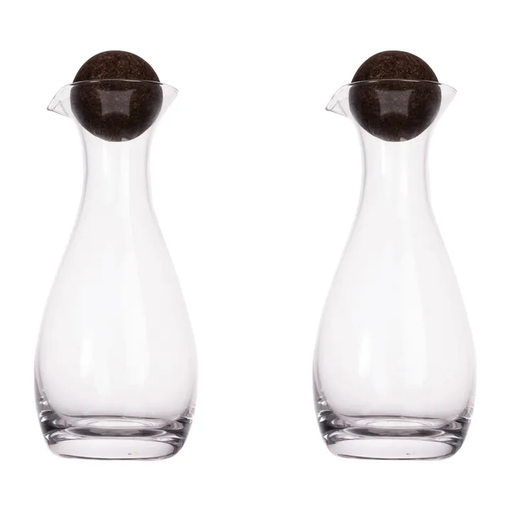 Nature butelka na olej/ocet z kulką korkową, 2‑pak, 350 ml - Jasny-ciemnobrązowy - Sagaform