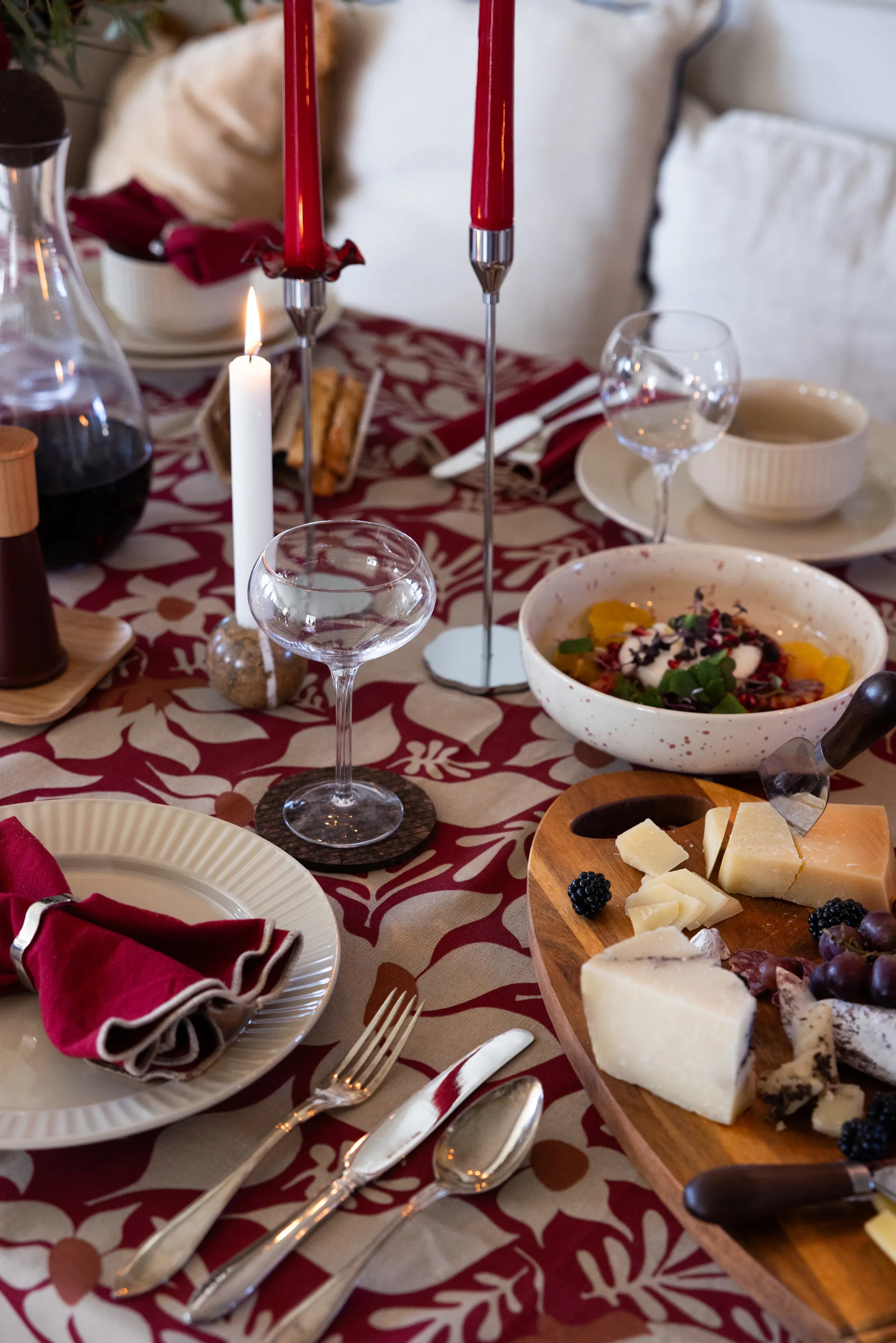 Obrus Edith 150x280 cm, Bordowy Sagaform