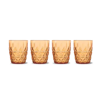 Picknick Juni szklanki do wody 280 ml, 4‑pak - Bursztyn - Sagaform