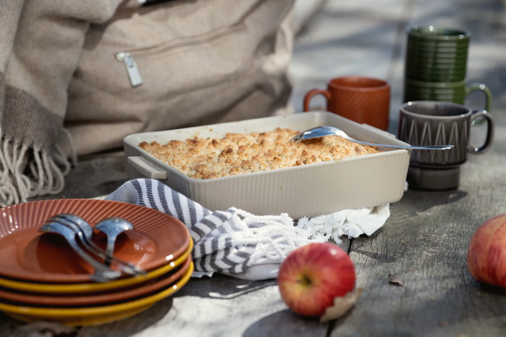 Pled wełniany Ulle, Beżowo-brązowy Sagaform