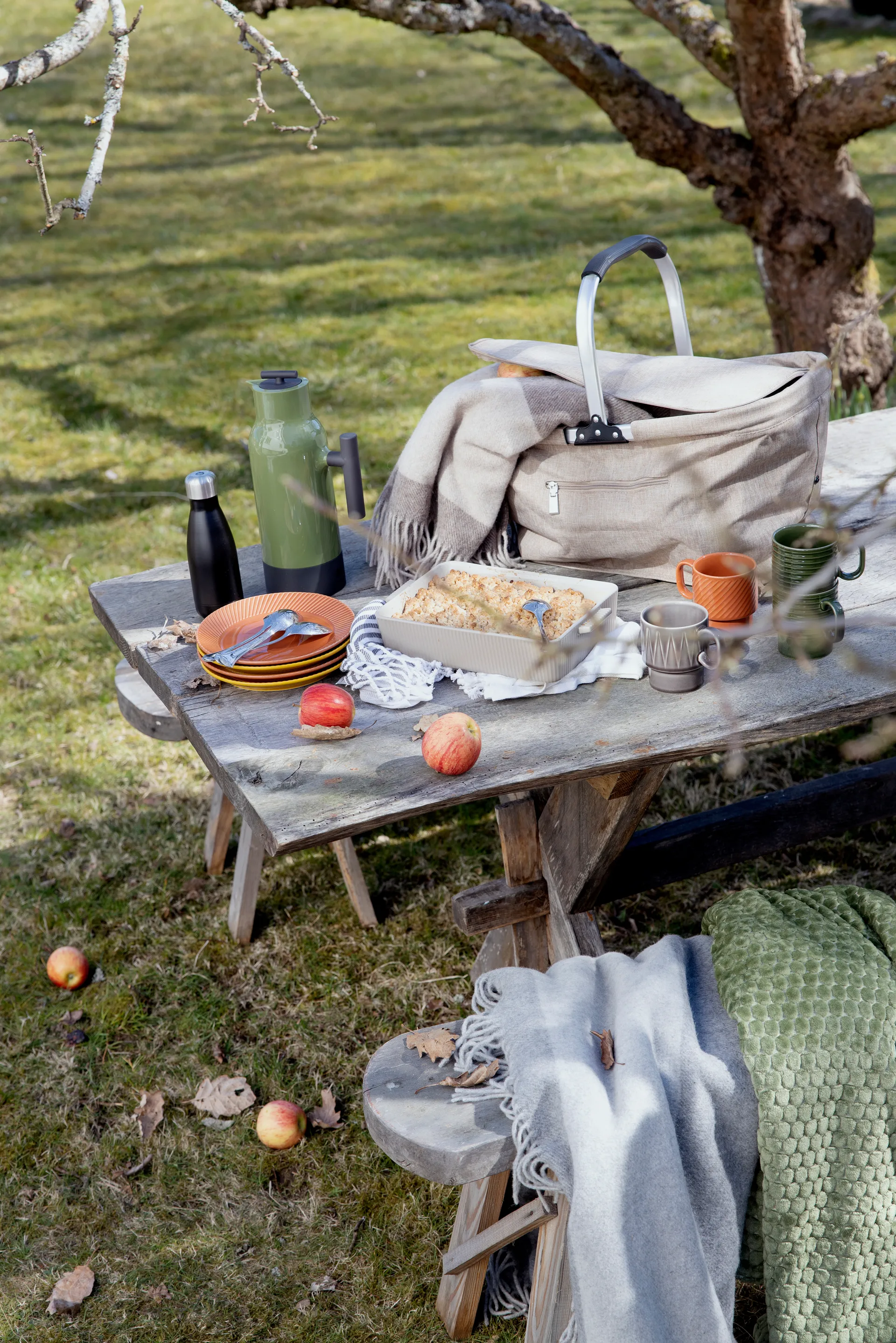 Pled wełniany Ulle, Beżowo-brązowy Sagaform