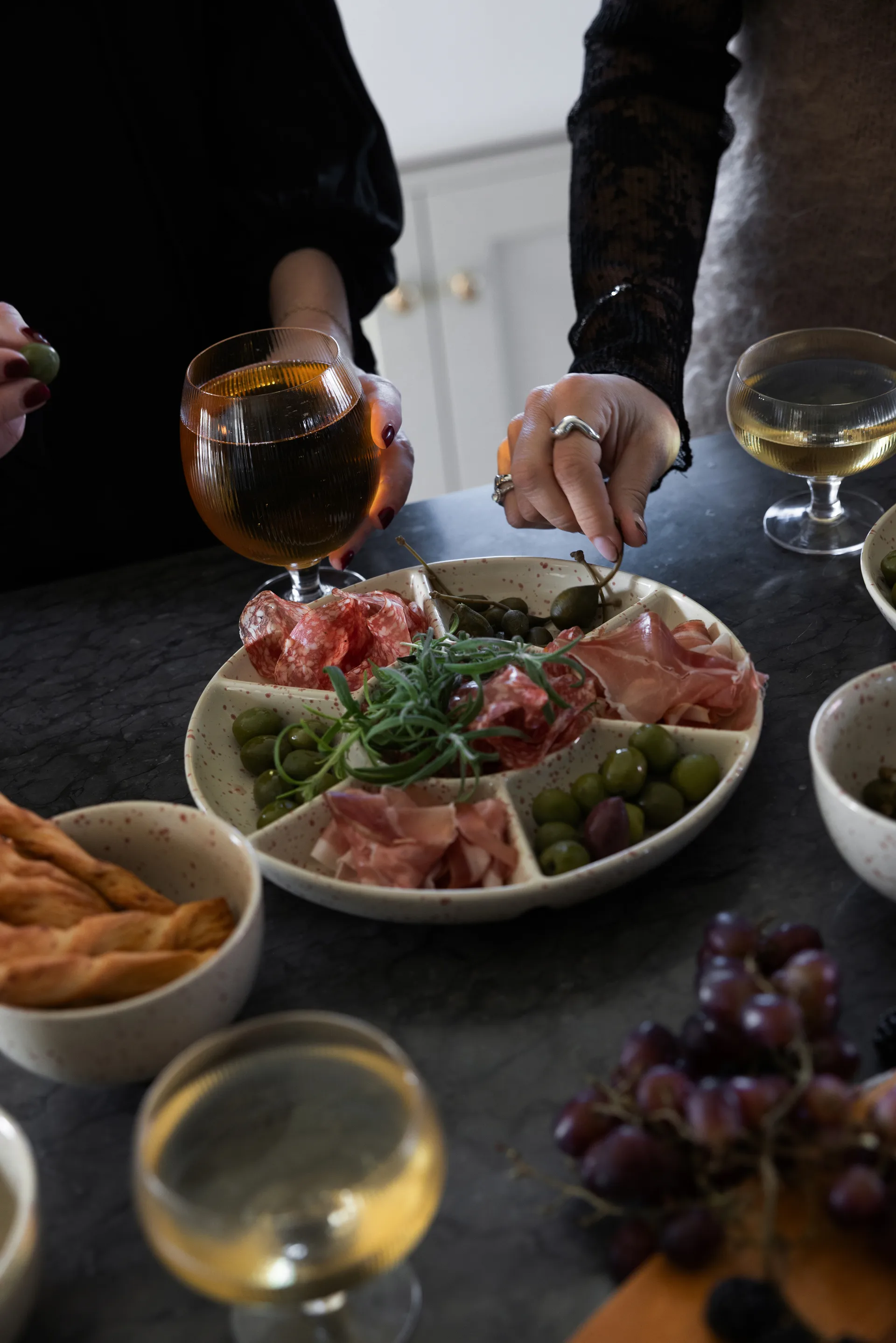 Półmisek do serwowania Ditte, Beżowo-bordowy Sagaform