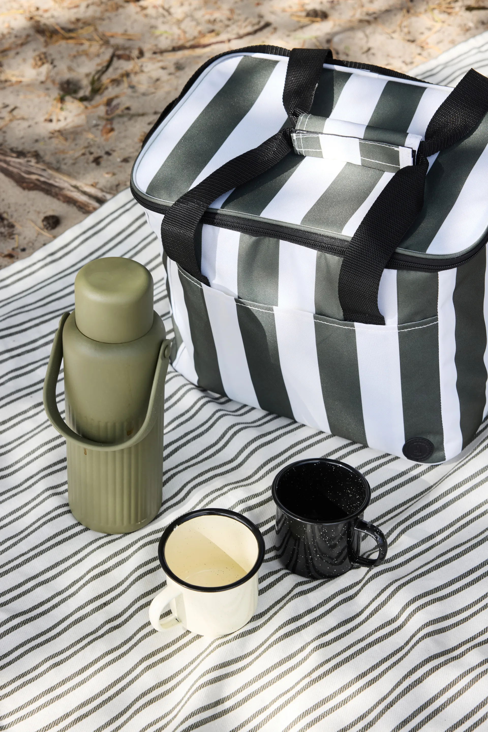 Ręcznik hamam Ella, Zielony, 90×170 cm Sagaform