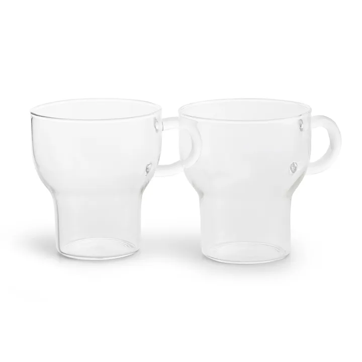 Sagaform szklany kubek 250 ml, 2‑pak - Przezroczysty - Sagaform