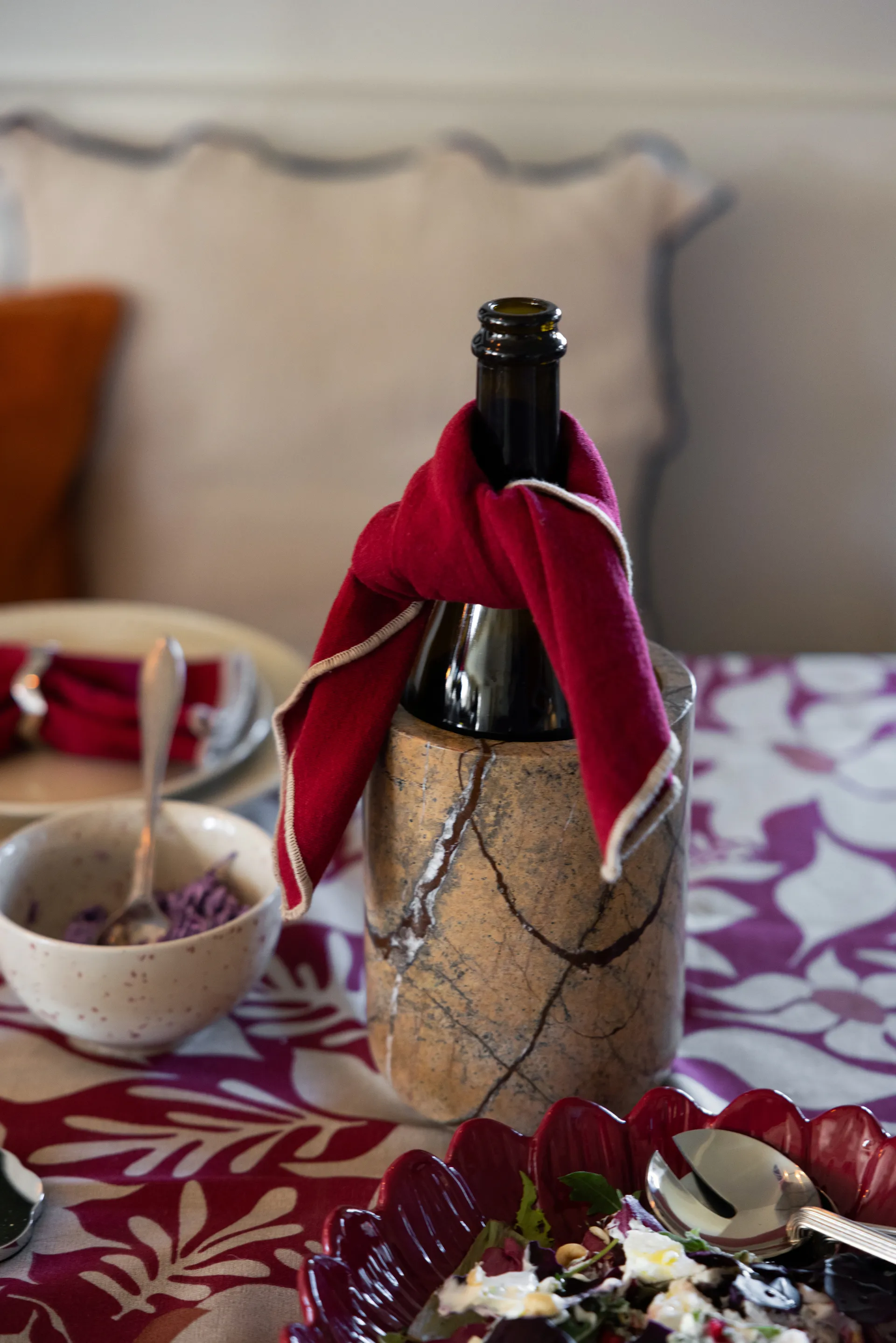 Serwetki Edith 45x45 cm 2 szt., Bordowy Sagaform