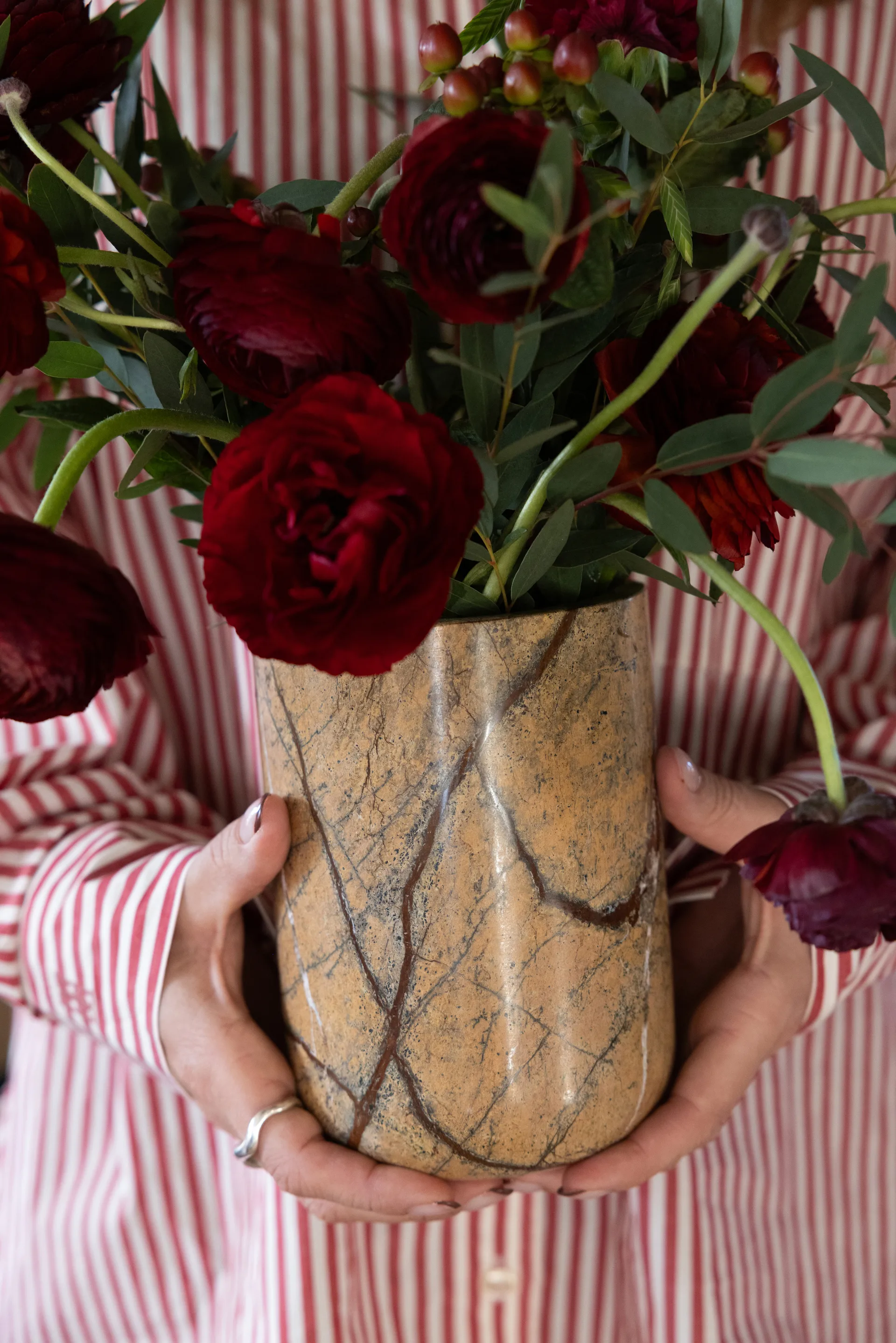 Sten chłodziarka do wina Ø12,5 cm, Brązowy marmur leśny Sagaform