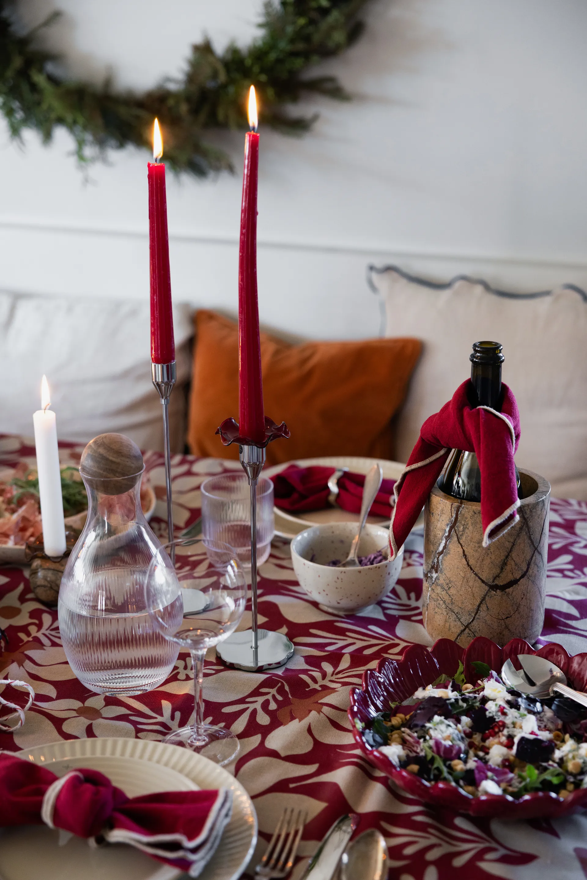 Sten chłodziarka do wina Ø12,5 cm, Brązowy marmur leśny Sagaform