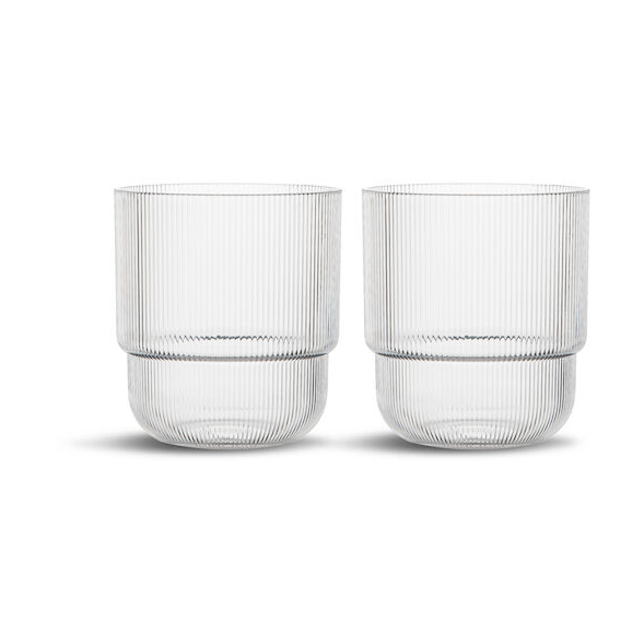 Sagaform Szklanki do wody Billi 40 cl 2 szt. | Skandynawski Design | Szklanki do napojów | Przezroczysty