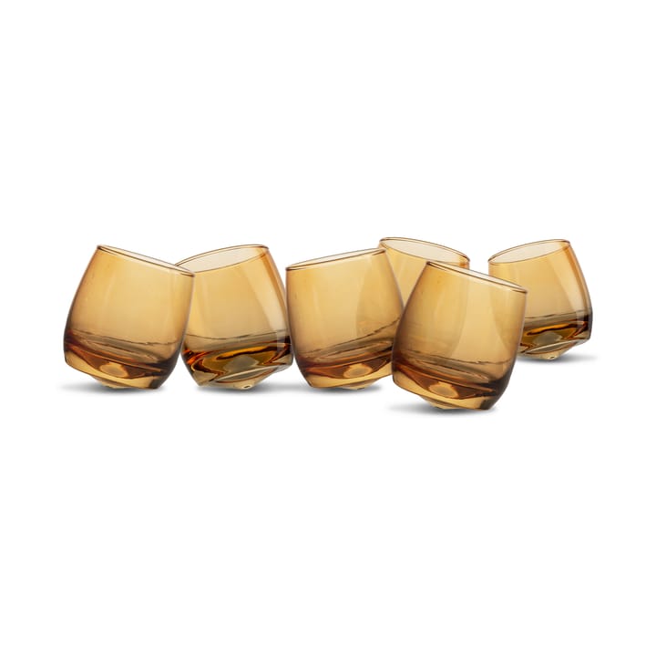 Szklanki Sagaform z zaokrąglonym dnem 30 cl, 6 szt - Bursztyn - Sagaform