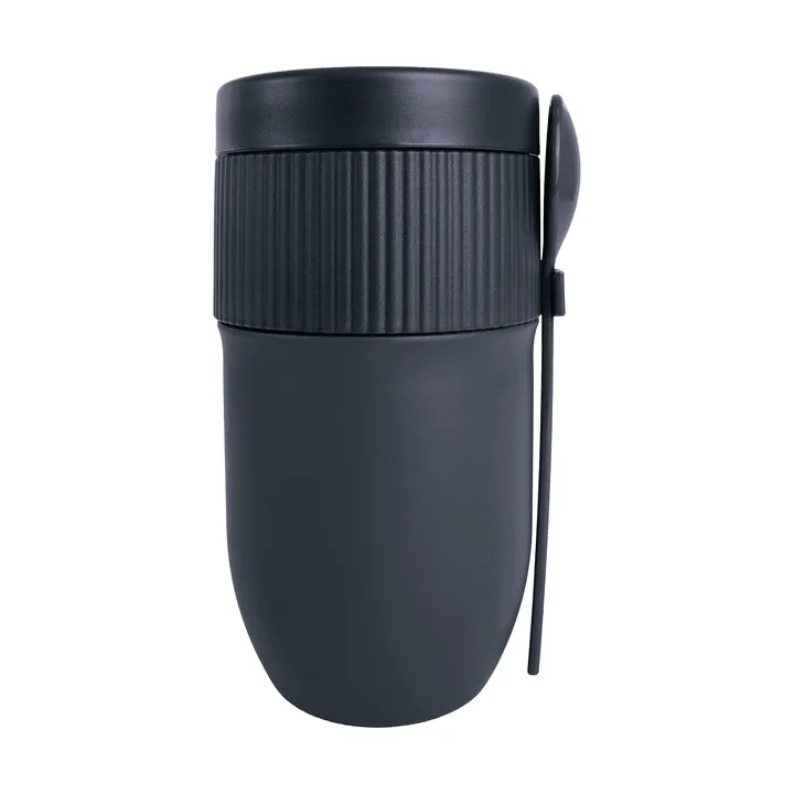Termos obiadowy / kubek na jogurt Ted z łyżeczką - Niebieski Pantone 2379C, 320 ml - Sagaform